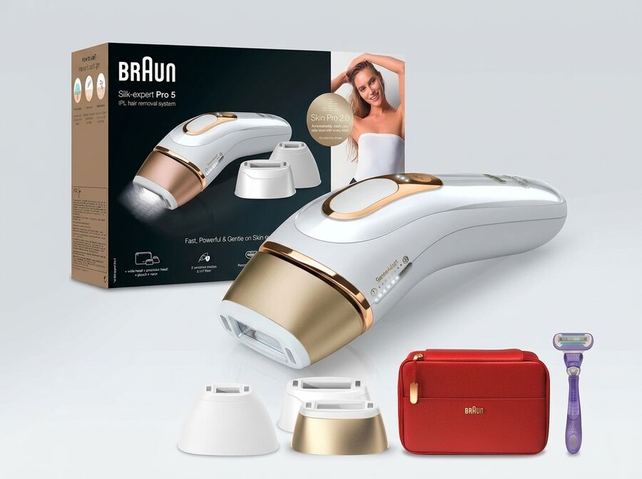 Braun Silk-expert Pro 5 IPL-Haarentfernungsgerät (3 Aufsätze)
