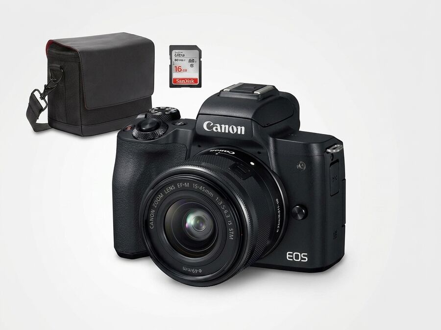 Canon EOS M50 Mark II + EF-M 15-45mm IS STM Kit Schwarz