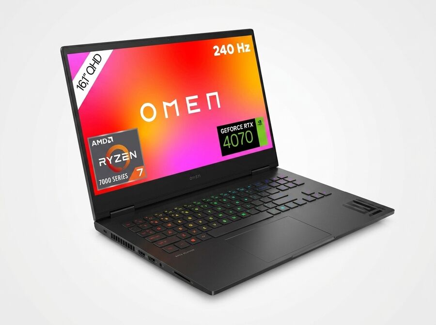 HP Omen 16 Gaming-Laptop (Ryzen 7 7840HS, 32GB, 1TB)