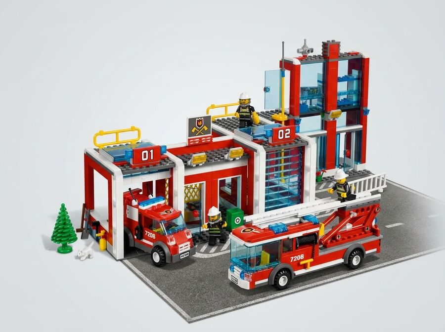LEGO City 7208 Große Feuerwehr-Station