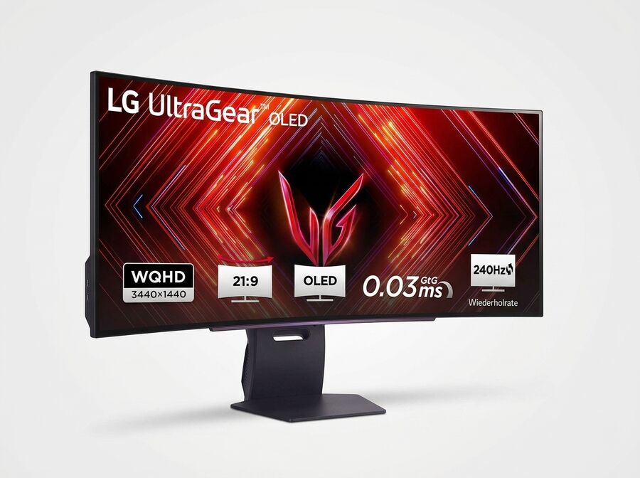 LG UltraGear 45GS95QX-B 45 Zoll WQHD OLED Curved Gaming-Monitor
