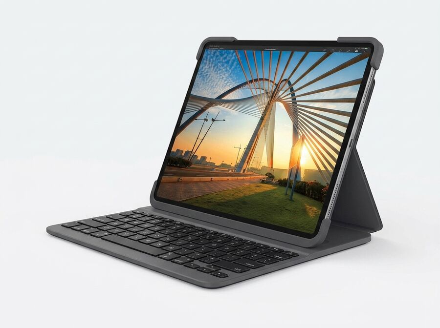 Logitech Slim Folio Pro Tastatur-Case für iPad Pro