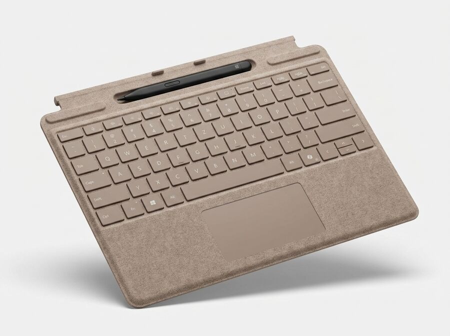 Microsoft Surface Pro Keyboard mit Slim Pen, Sand (QWERTZ)