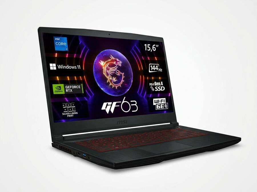 MSI Thin GF63 12VF-298 (15,6" FHD 144 Hz, i7-12650H, RTX 4060)