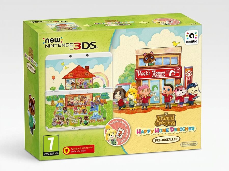 New Nintendo 3DS (weiß) – Animal Crossing: Happy Home Designer Bundle
