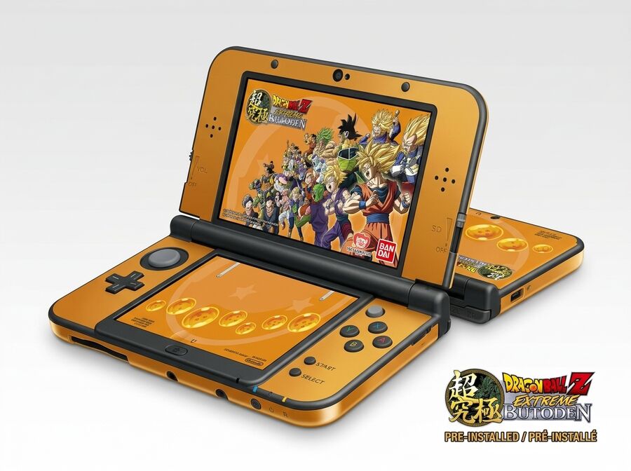 New Nintendo 3DS Schwarz inkl. Dragon Ball Z: Extreme Butoden + Zierblende