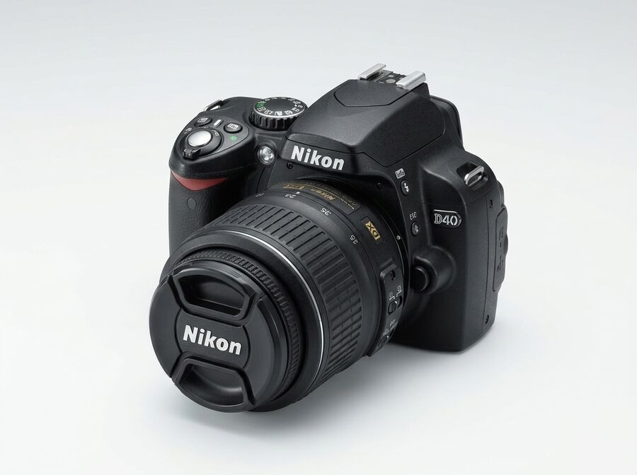Nikon D40 Kit mit AF-S DX 18-55mm (Schwarz)