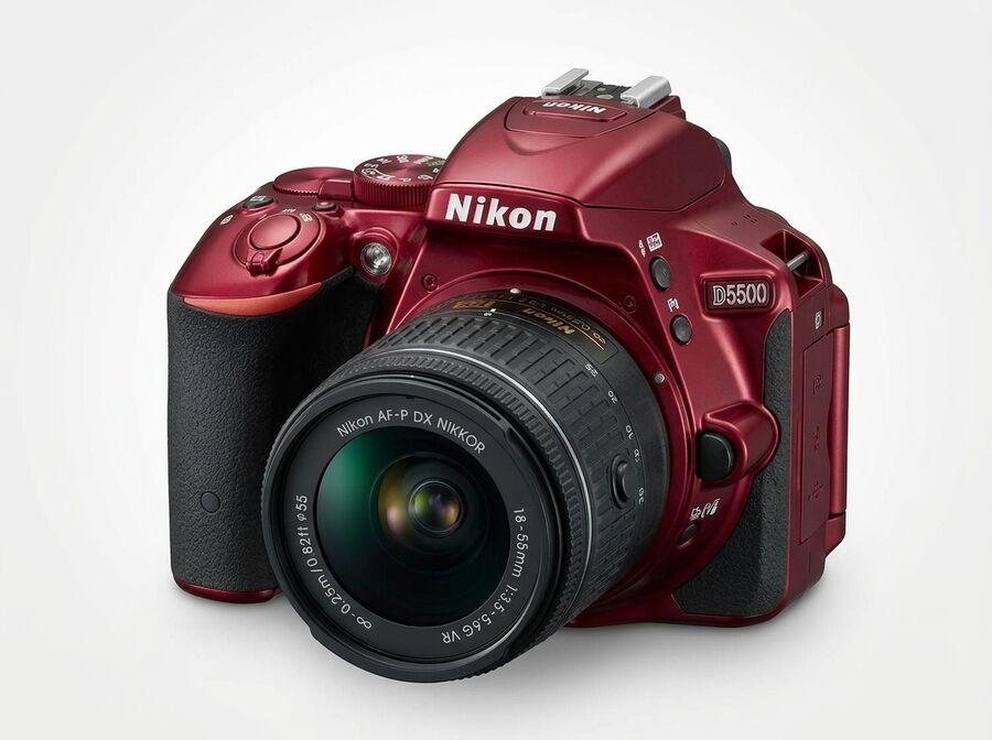 Nikon D5500 Kit mit AF-P DX 18-55 VR (rot)