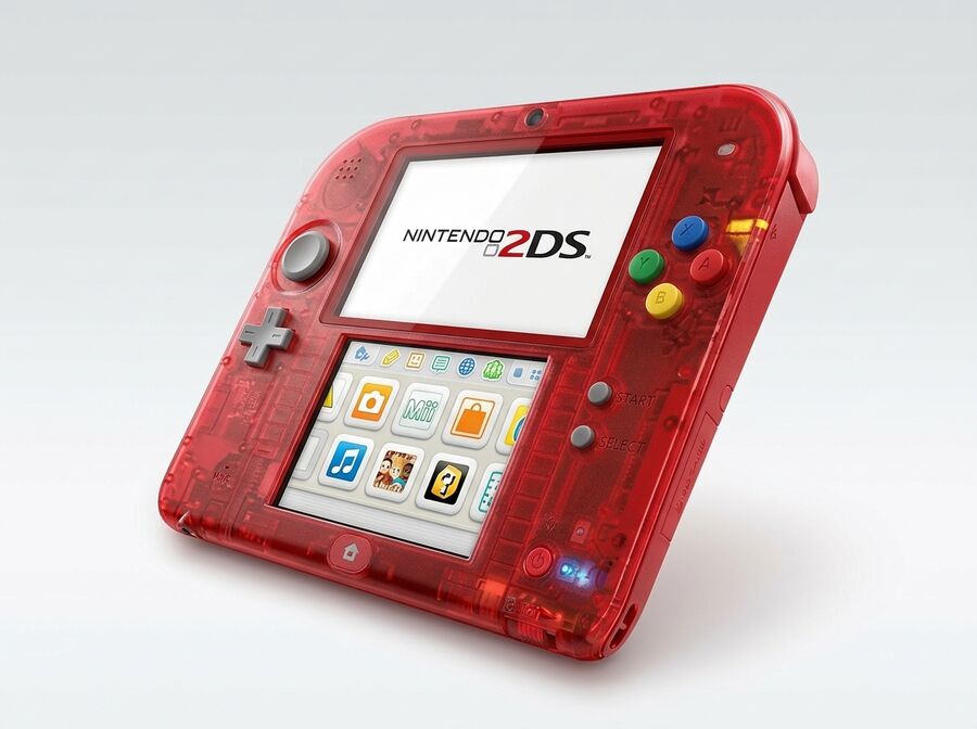 Nintendo 2DS (Rot Transparent) + Pokémon Rote Edition