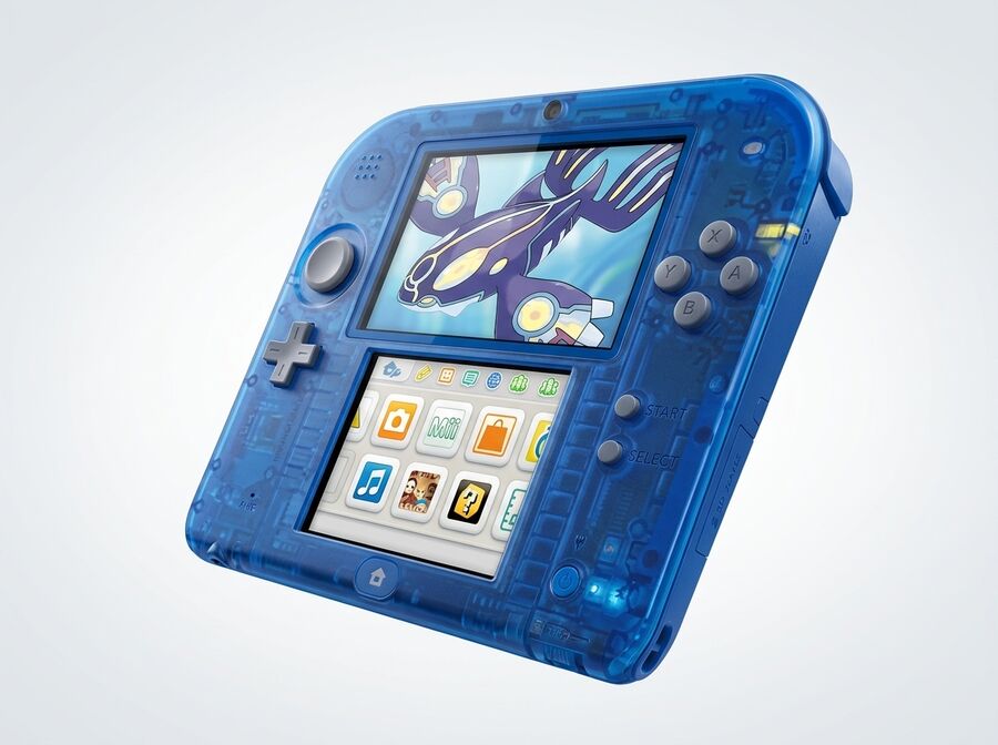 Nintendo 2DS Transparent Blau inkl. Pokémon Alpha Saphir