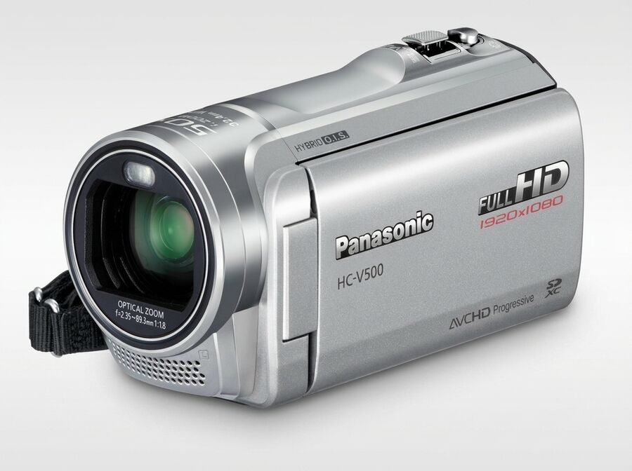 Panasonic HC-V500 Full-HD-Camcorder (Silber)