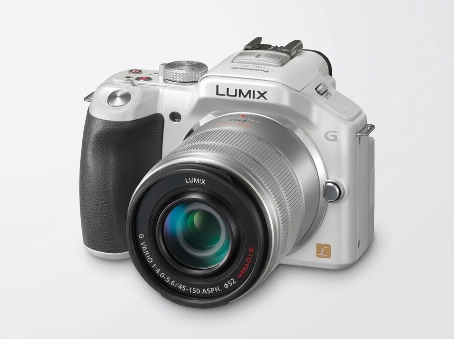 Panasonic Lumix DMC-G5 Kit mit 14-42mm (Weiß)