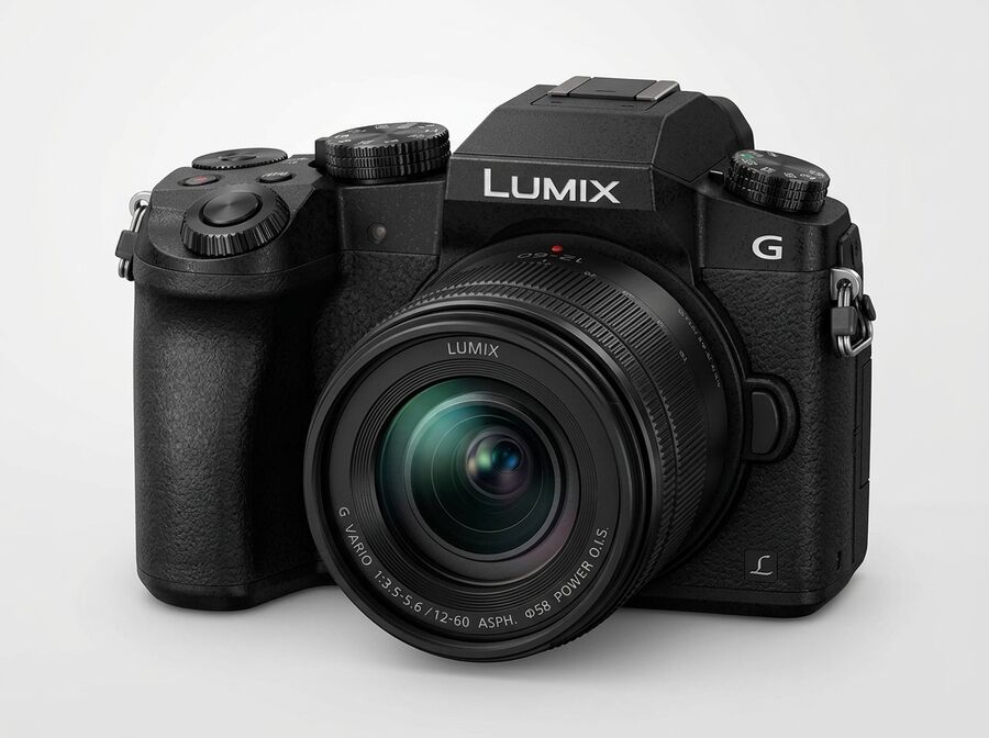 Panasonic Lumix DMC-G70 Kit mit 12-60mm (Schwarz)