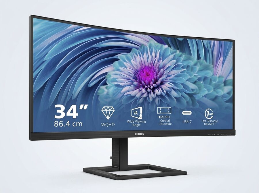 Philips 346E2CUAE 34" Curved USB-C Monitor