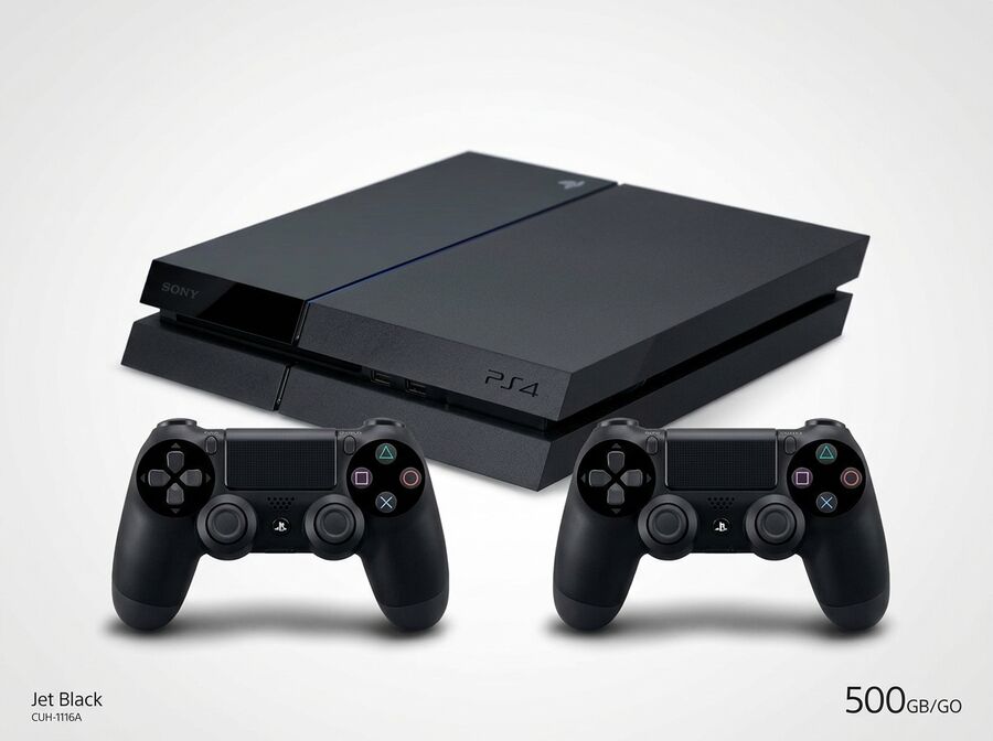 Sony PlayStation 4 500 GB (C-Chassis) inkl. 2 DualShock 4 Controller