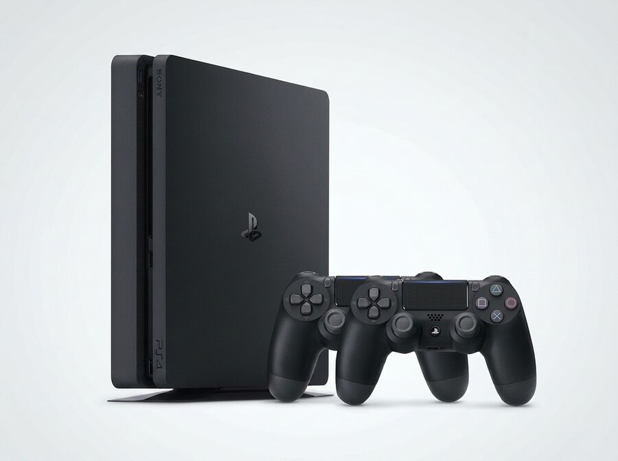 Sony PlayStation 4 Slim 500 GB Schwarz inkl. 2 DualShock 4 Controller