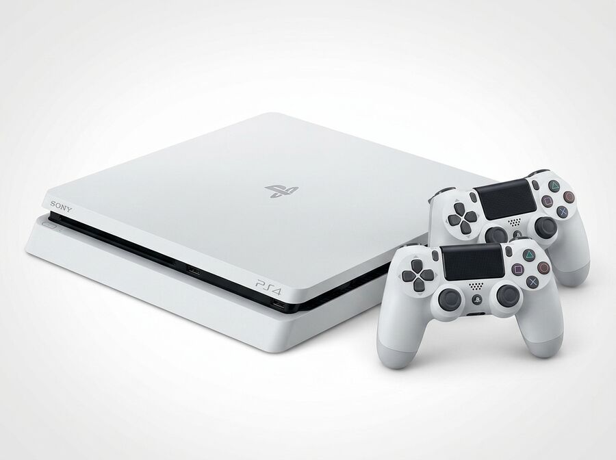 Sony PlayStation 4 Slim 500GB Weiß inkl. 2. DualShock Controller