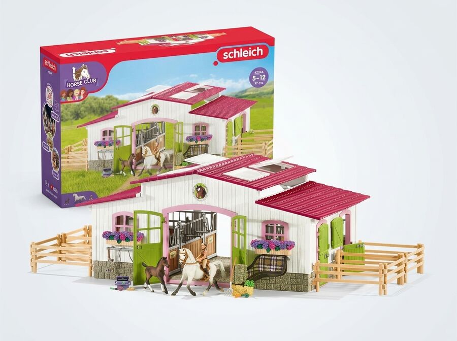 Schleich 42344 Horse Club Reiterhof mit Reiterin und Pferden