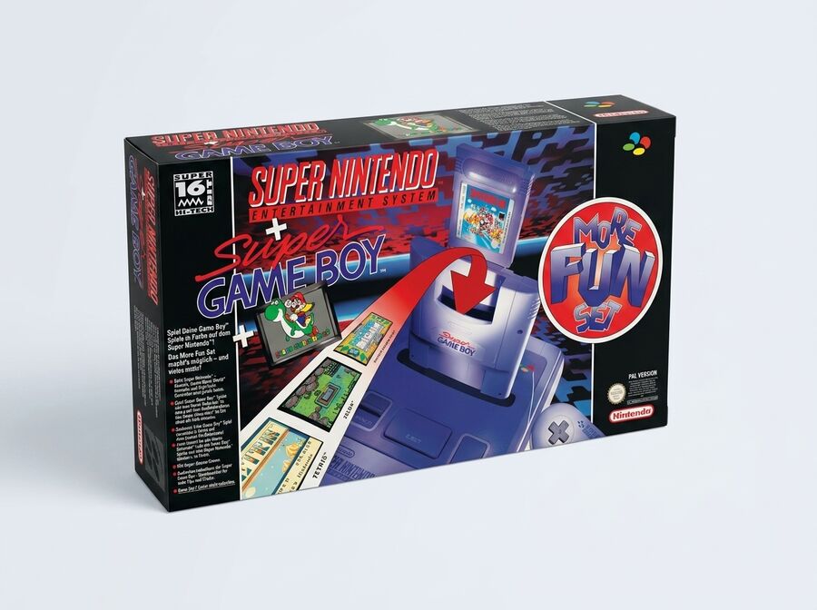 Super Nintendo (SNES) + Super Game Boy + Super Mario World (PAL, OVP)